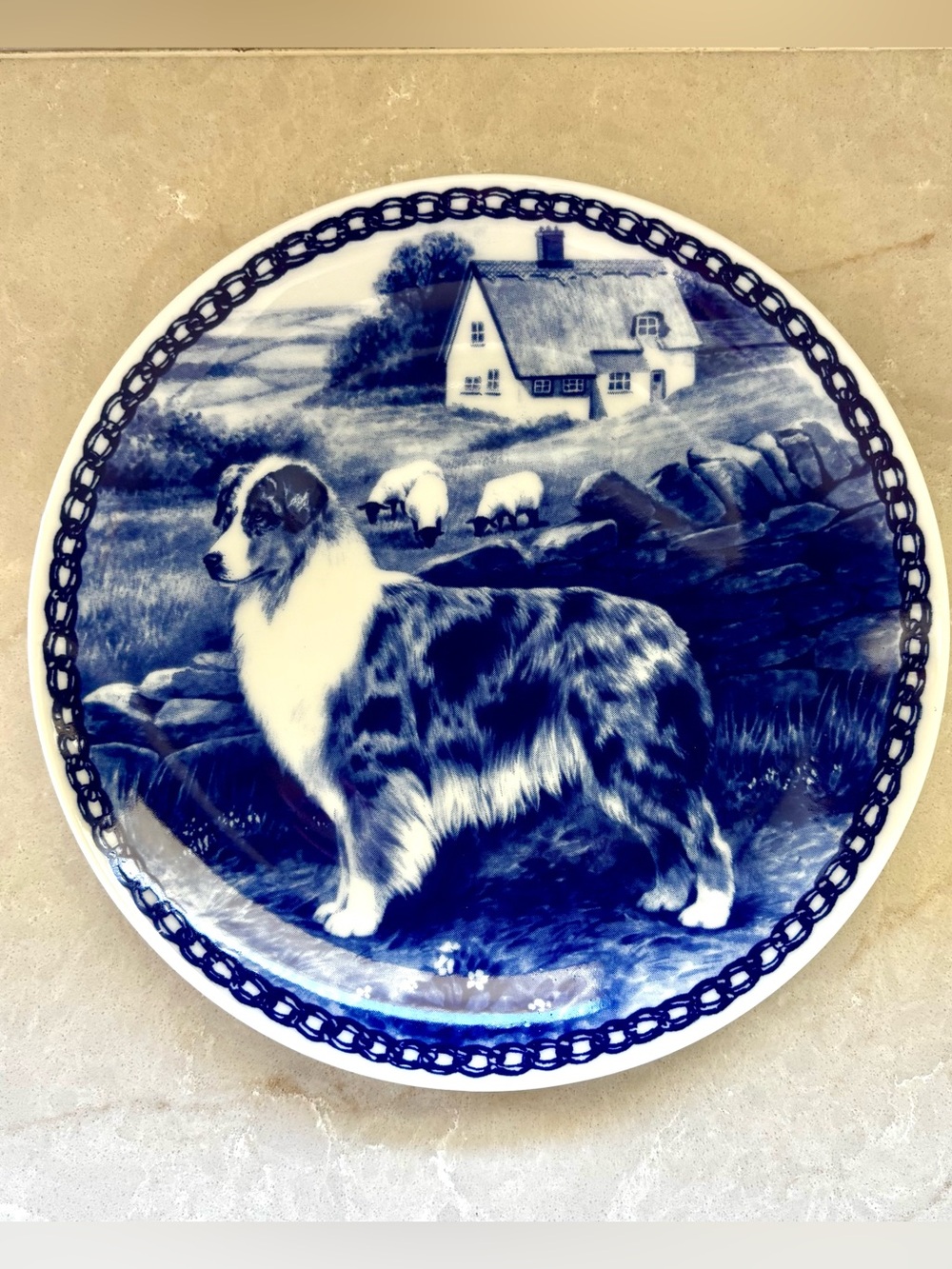 Lekven Australian Shepherd Dog Plate Denmark